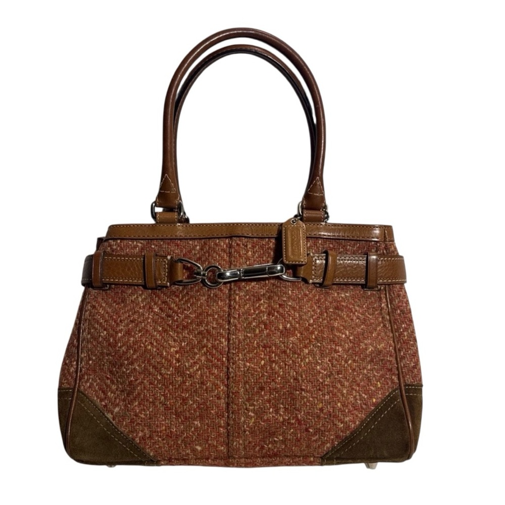 Coach Hampton Herringbone Tweed Carryall